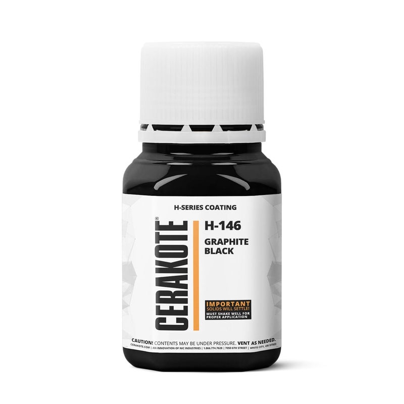 CERAKOTE H-Series Graphite Black 4 oz. Tester (H-146T) - Durable, High Performance Ceramic Coating - High Corrosion Resistance - 9H Hardness - Oven Cure - Part B Included - Image 1